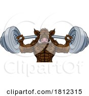 Boar Razorback Hog Weight Lifting Gym Mascot