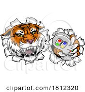 06/02/2024 - Tiger Gamer Video Game Animal Sports Team Mascot
