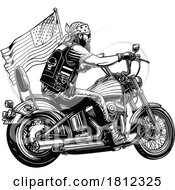 Black and White American Biker by dero #COLLC1812325-0053