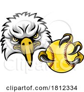 Eagle Softball Animal Sports Team Mascot by AtStockIllustration #COLLC1812334-0021