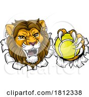 Lion Tennis Ball Animal Sports Team Mascot