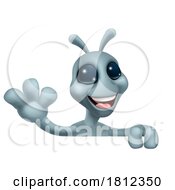 Alien Grey Gray Fun Cartoon Character by AtStockIllustration #COLLC1812350-0021