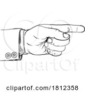 Poster, Art Print Of Hand Pointing Finger Direction In Business Suit