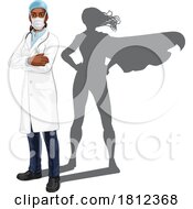 Poster, Art Print Of Super Hero Black Woman Female Doctor Superhero