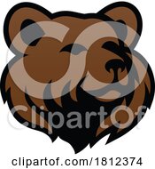 Bear Grizzly Animal Design Icon Mascot Head Sign