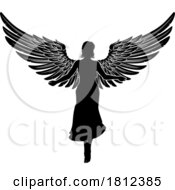 06/04/2024 - Angel Woman With Wings Silhouette