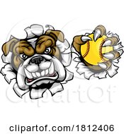 Bulldog Softball Animal Sports Team Mascot