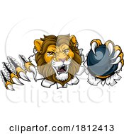 Lion Bowling Ball Animal Sports Team Mascot