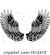 06/04/2024 - Angel Eagle Wings Feather Wing Set Illustration