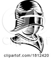 06/04/2024 - Knight Helmet Armor Helm Medieval Vintage Woodcut