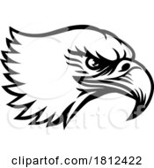 Poster, Art Print Of Bald Eagle Hawk Falcon Face Head Mascot Bird