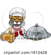 06/04/2024 - Wildcat Chef Mascot Sign Cartoon Character