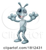 Alien Grey Gray Fun Cartoon Character by AtStockIllustration #COLLC1812431-0021