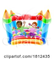 06/04/2024 - Bouncy House Castle Jumping Girl Boy Kids Cartoon