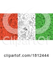 06/04/2024 - Italian Banner Travel Doodle And Flag Colors