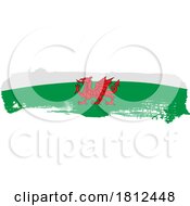 Brush Styled Flag of Wales by Domenico Condello #COLLC1812448-0191