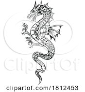 Black and White Dragon by Domenico Condello #COLLC1812453-0191