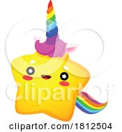 Unicorn Star Mascot Character