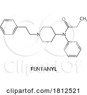 Poster, Art Print Of Molecular Structure For Fentanyl