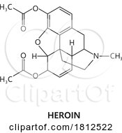 Poster, Art Print Of Molecular Structure For Heroin