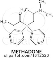 Poster, Art Print Of Molecular Structure For Methadone