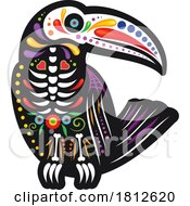 Poster, Art Print Of Toucan Mexican Day Of The Dead Sugar Skull Skeleton