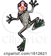 Frog Mexican Day Of The Dead Sugar Skull Skeleton