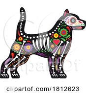 Dog Mexican Day Of The Dead Sugar Skull Skeleton
