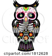 Owl Mexican Day Of The Dead Sugar Skull Skeleton