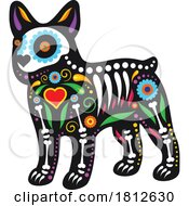 Dog Mexican Day Of The Dead Sugar Skull Skeleton