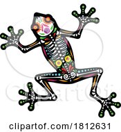 Frog Mexican Day Of The Dead Sugar Skull Skeleton