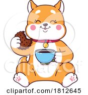 Shiba Inu Dog Eating A Cookie