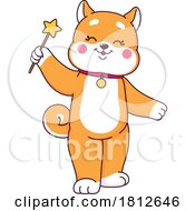 Shiba Inu Dog With A Magic Wand