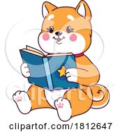 Shiba Inu Dog Reading