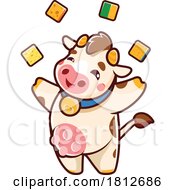 Cute Dairy Cow With Cheese