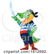 Poster, Art Print Of Pirate Alligator