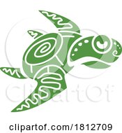 Turtle In Aztec Mayan Totem Style