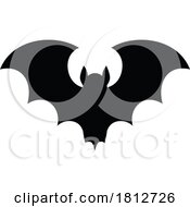 Flying Vampire Bat Halloween Silhouette