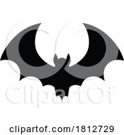 Flying Vampire Bat Halloween Silhouette