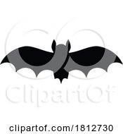 06/08/2024 - Flying Vampire Bat Halloween Silhouette