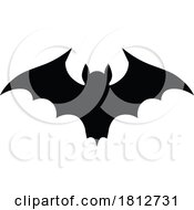 06/08/2024 - Flying Vampire Bat Halloween Silhouette