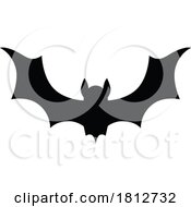 Flying Vampire Bat Halloween Silhouette