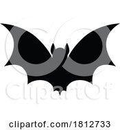 06/08/2024 - Flying Vampire Bat Halloween Silhouette