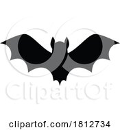 Flying Vampire Bat Halloween Silhouette