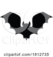 Flying Vampire Bat Halloween Silhouette by Vector Tradition SM #COLLC1812735-0169