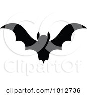 06/08/2024 - Flying Vampire Bat Halloween Silhouette