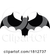 Flying Vampire Bat Halloween Silhouette