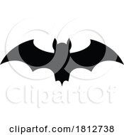 Flying Vampire Bat Halloween Silhouette by Vector Tradition SM #COLLC1812738-0169