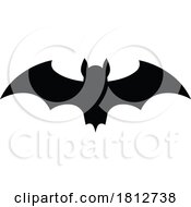 Flying Vampire Bat Halloween Silhouette