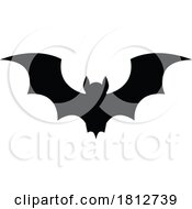 Flying Vampire Bat Halloween Silhouette